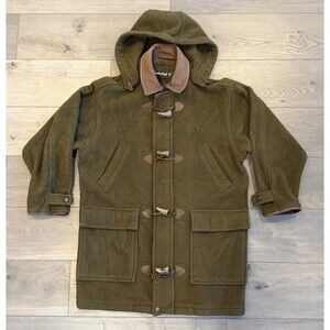 Vintage Timberland Weathergear Wool Duffle Coat Jacket Mens Medium Olive Green